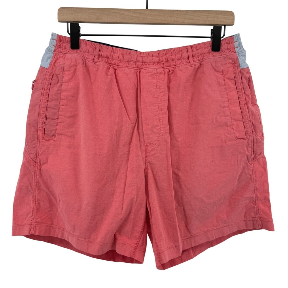 Birddogs Classic Lined 6.5" Shorts Red Pink Men XL Cotton Pockets Elastic Waist
